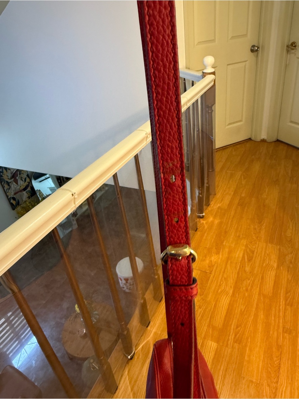 Gucci Red Pebbled Leather Crossbody with Tassel - Picture 3 of 12